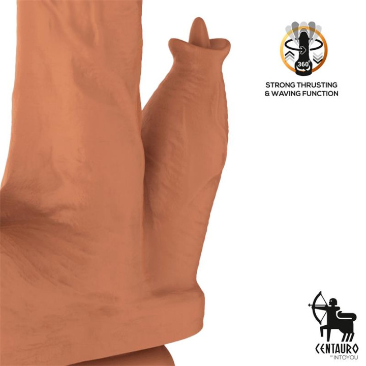 Quintus Dildo con Vibración, Thrusting y Waving 360º 9 - 23 cm de Centauro | VibraZon
