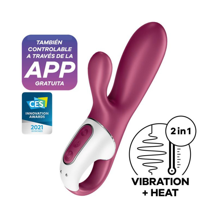 Hot Bunny Vibrador con Conejito Efecto Calor APP Satisfyer Connect | VibraZon