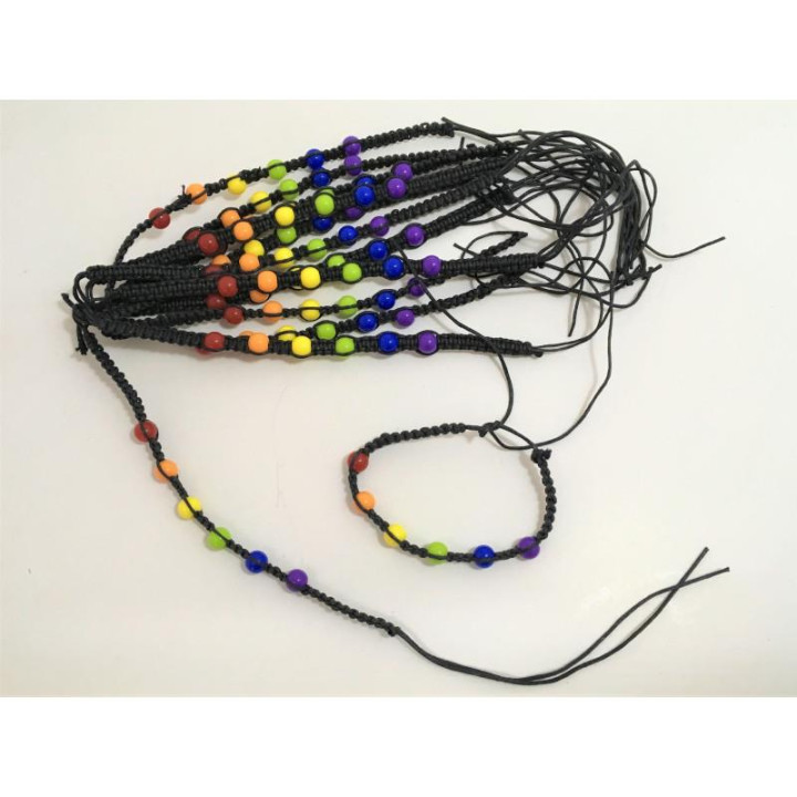 Pulsera Hilo Redonda Bandera LGBT+ de Diverty Sex | VibraZon