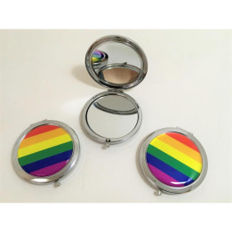 Espejo Redondo Doble Bandera LGBT+ de Diverty Sex | VibraZon