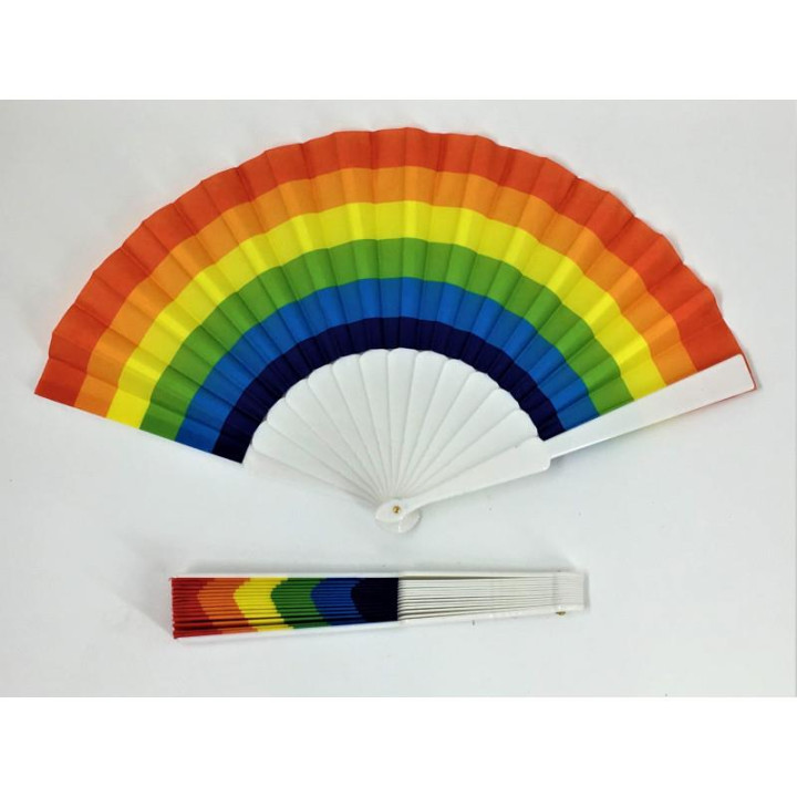 Abanico Plástico Bandera LGBT+ de Diverty Sex | VibraZon