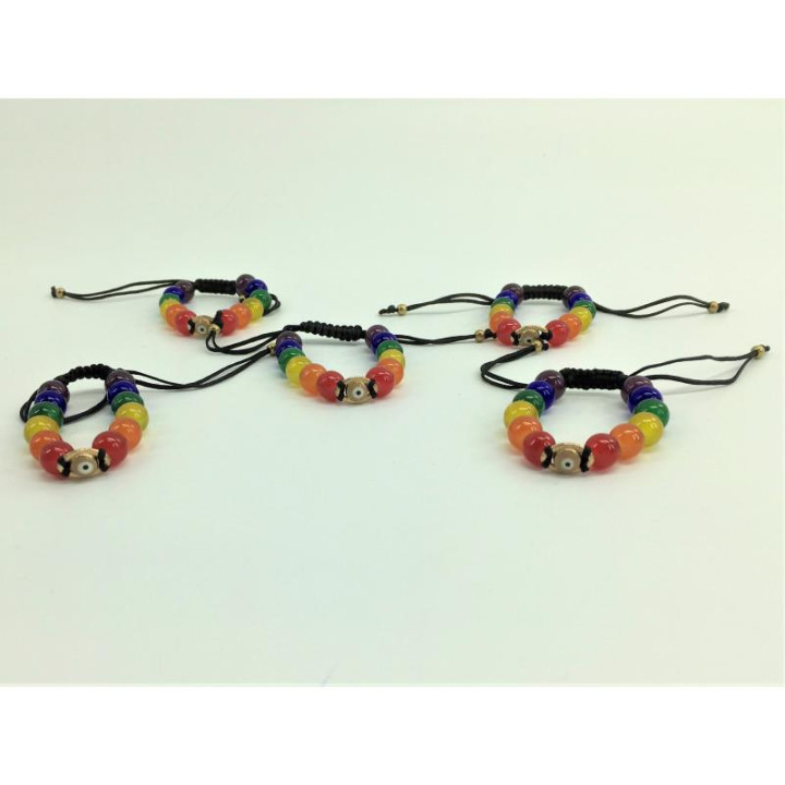Pulsera Bandera LGBT+ y Ojo Turco de Diverty Sex | VibraZon