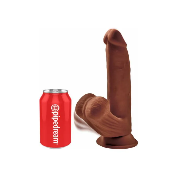 Dildo Triple Densidad Testículos Oscilantes 8 Caramelo de King Cock