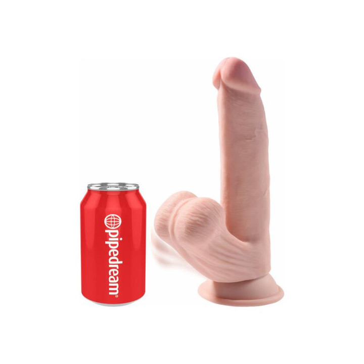 Dildo Triple Densidad Testiculos Oscilantes 8 de King Cock | VibraZon