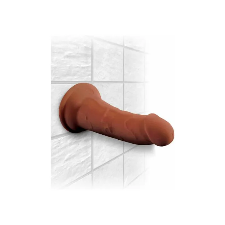 Dildo Triple Densidad 6 Caramelo de King Cock