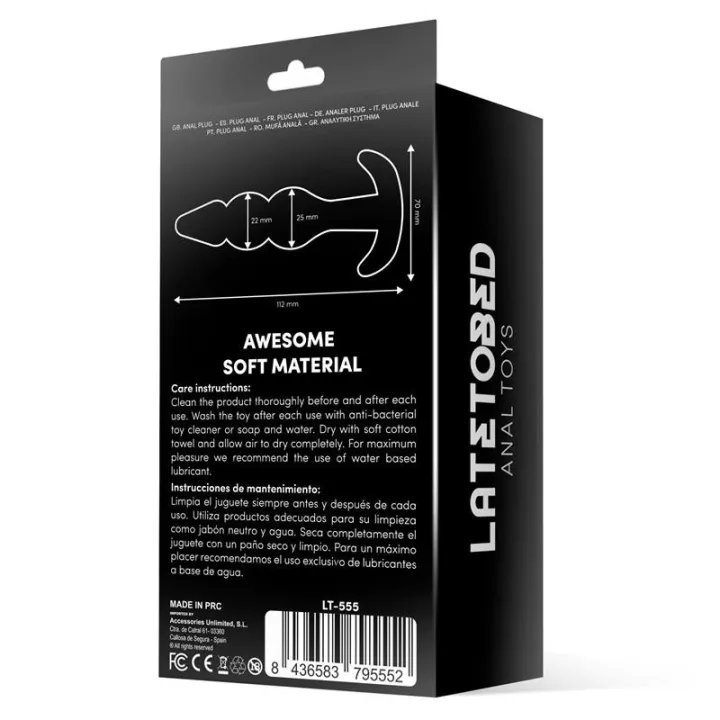 Gevil Plug Anal en Ancla Negro de Latetobed