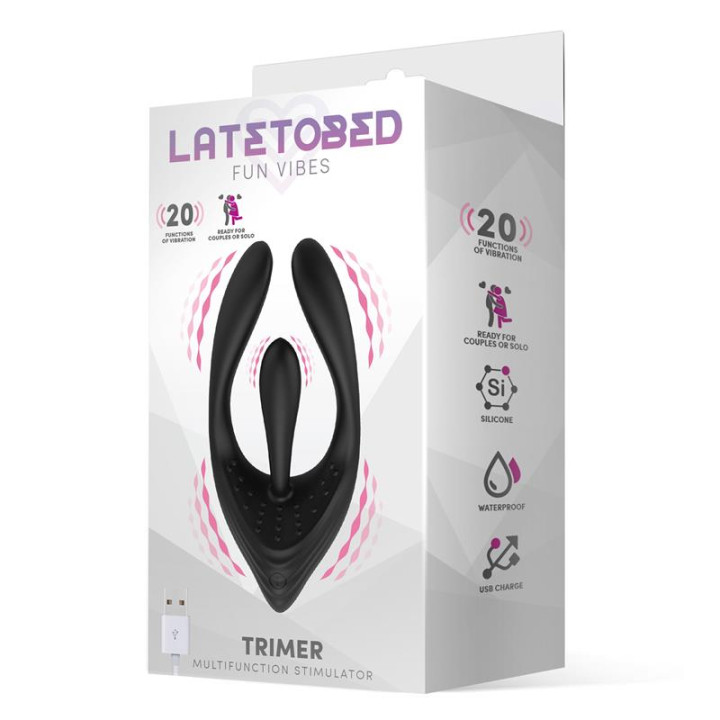 Trimer Estimulador 3 Motores Flexible USB Silicona de Latetobed | VibraZon