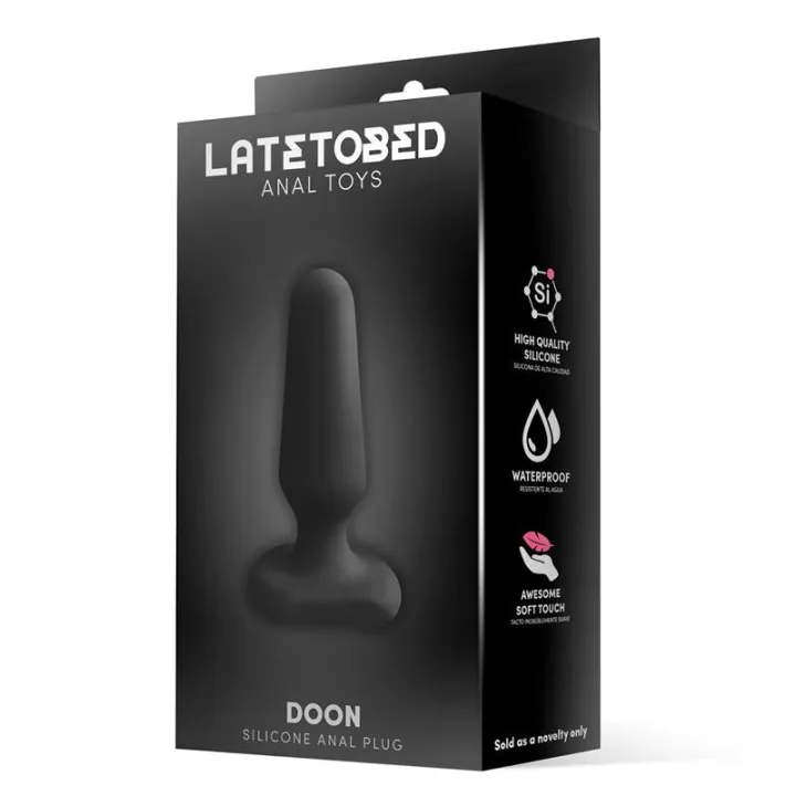 Doon Plug Anal de Silicona Negro de Latetobed