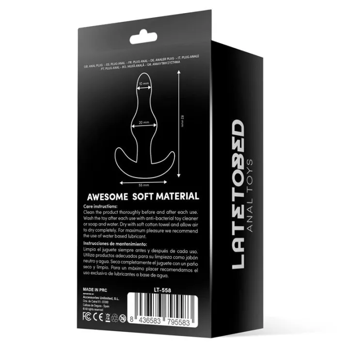 Deen Plug Anal de Silicona Base en Ancla de Latetobed