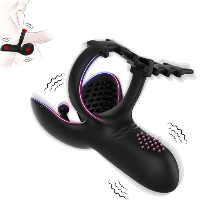 Anillo Vibrador para Pene y Testículos Ajustable de Urban Sky | VibraZon