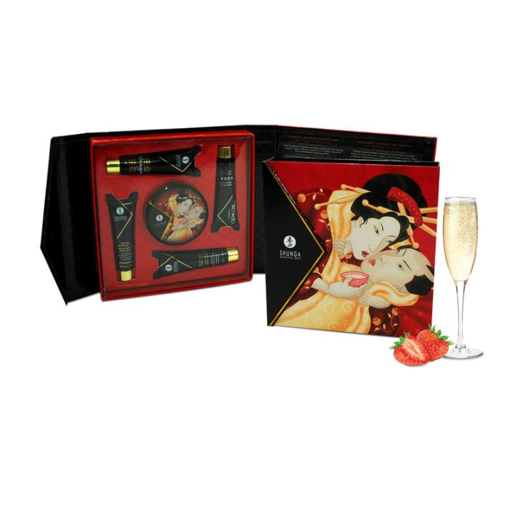Shunga Kit Secretos de una Geisha Vino Espumoso | VibraZon