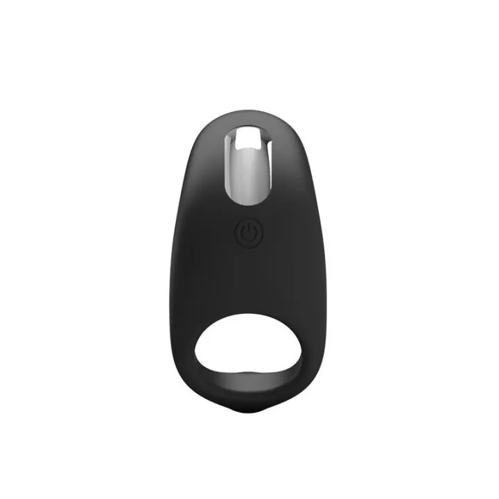 Anillo Vibrador Gemma USB Silicona Negro de Prettylove