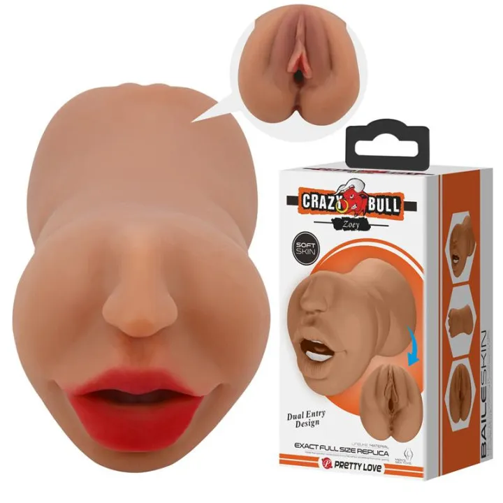 Zoey Masturbador Vagina y Boca de Crazy Bull