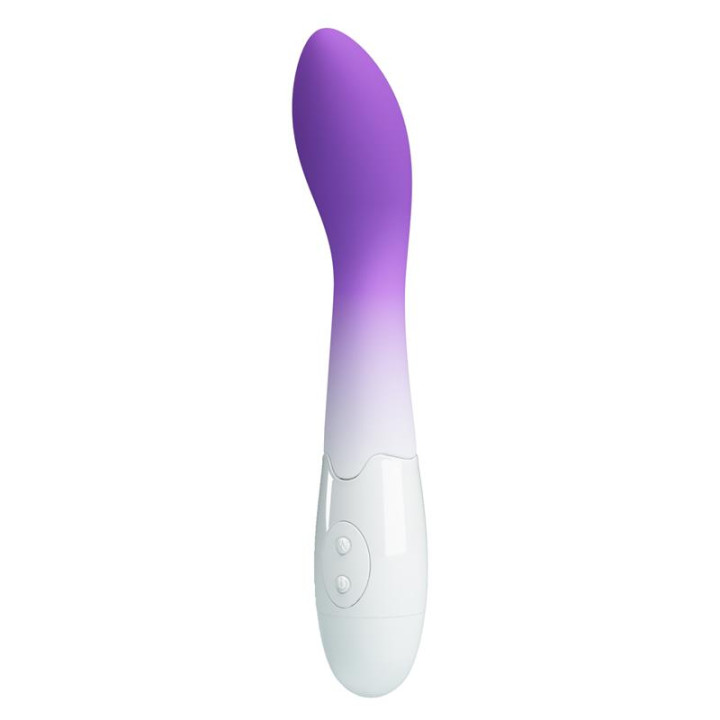 Bishop Vibrador Blanco y Púrpura de Prettylove | VibraZon