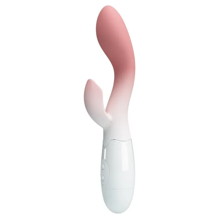 Brighty Vibrador Blanco y Rosa de Prettylove