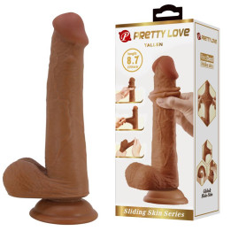 Tallen Dildo con Piel Deslizante-Retractil 22 cm de Prettylove | VibraZon