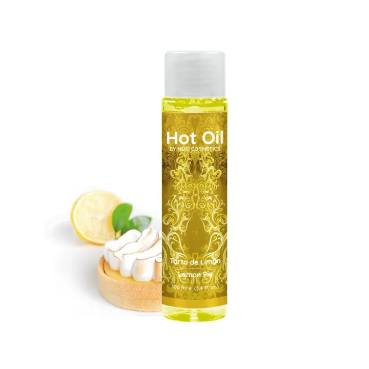 Hot Oil Aceite de Masaje Efecto Calor Tarta Limón 100 ml de Nuei Cosmetics