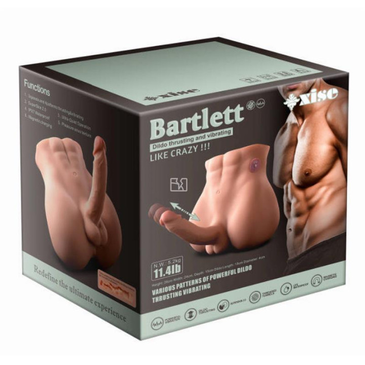 Batlett Masturbador con Pene y Ano, Vibración y Thrusting 5.2 kg de Xise | VibraZon