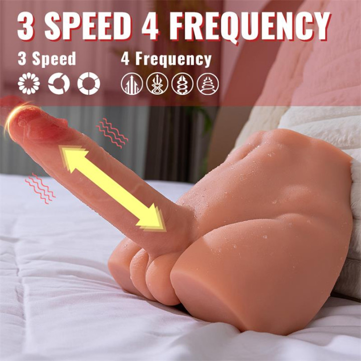Peel Masturbador con Dildo y Ano, Vibración y Thrusting 2.7 kg de Xise | VibraZon