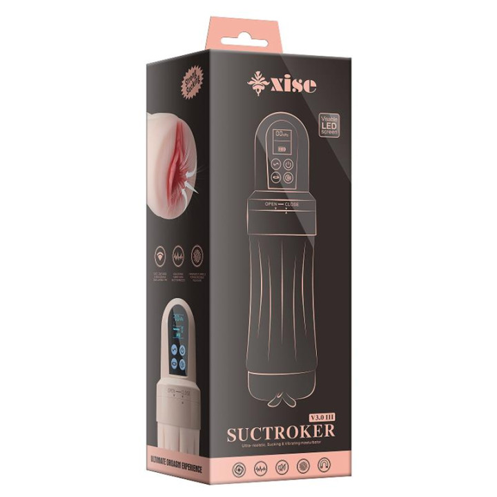 Masturbador con Efecto Succión y Vibración Suctroker V3.0 III de Xise | VibraZon