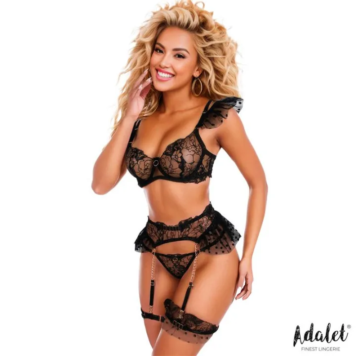 Natalie Set con Liguero de Adalet Lingerie