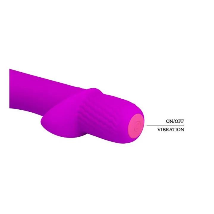Vibrador Troy USB Silicone Purpura de Prettylove