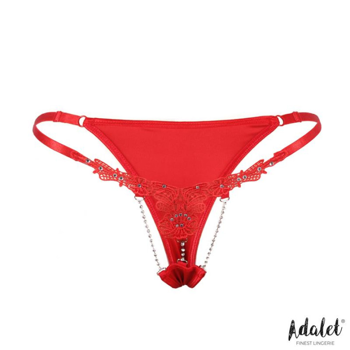 Sophie Tanga de Encaje con Brillantes de Adalet Lingerie | VibraZon
