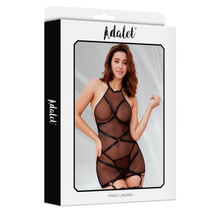 Margot Babydoll con Liguero y Tanga de Adalet Lingerie | VibraZon