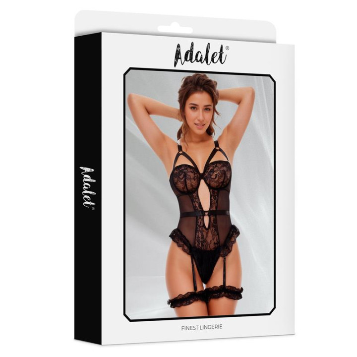 Zoa Teddy con Liguero y Ligas de Adalet Lingerie | VibraZon