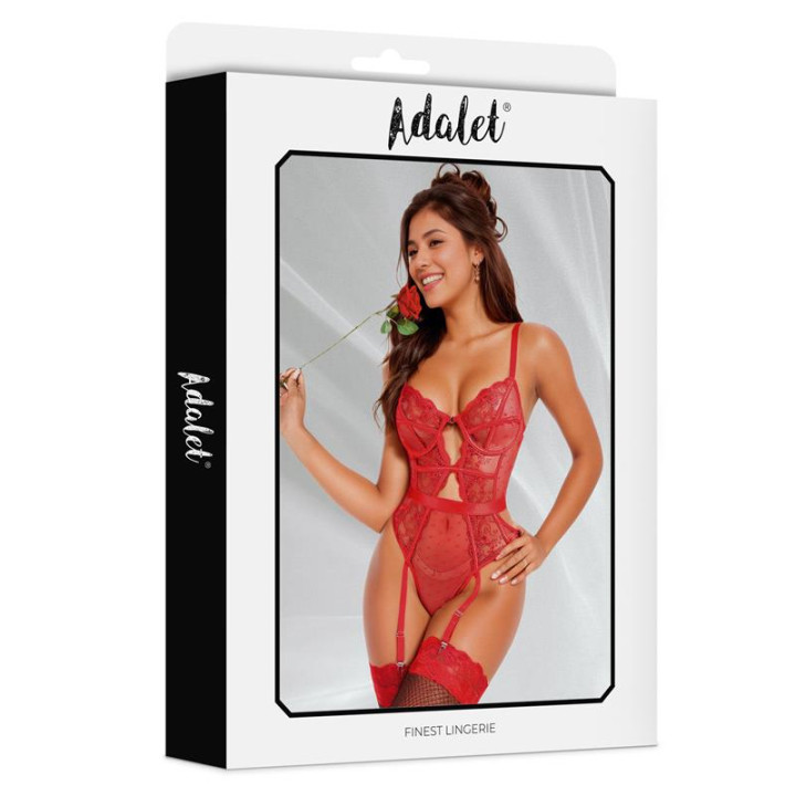 Chloe Teddy con Liguero de Adalet Lingerie | VibraZon