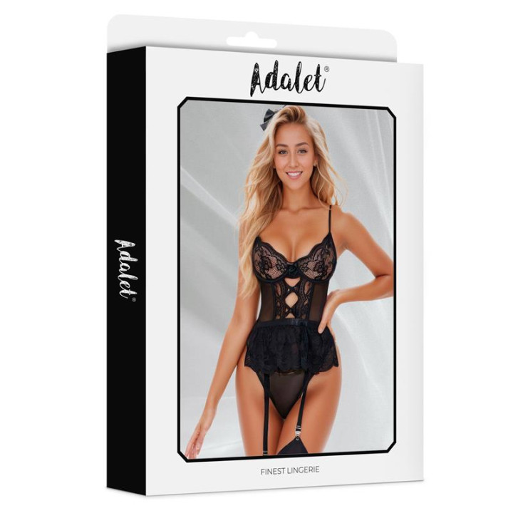 Clara Teddy Negro de Adalet Lingerie | VibraZon