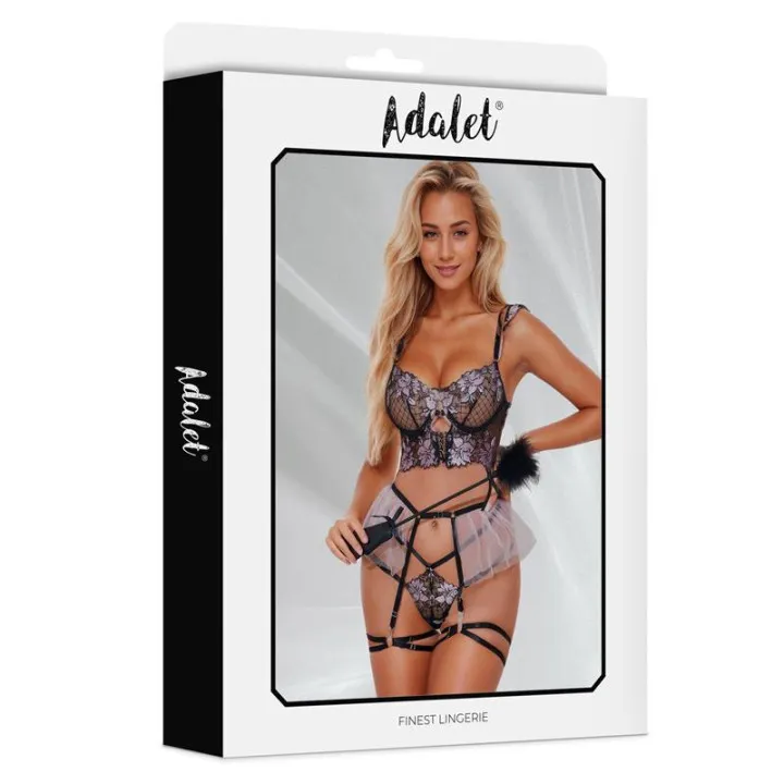 Caroline Set con Liguero de Adalet Lingerie