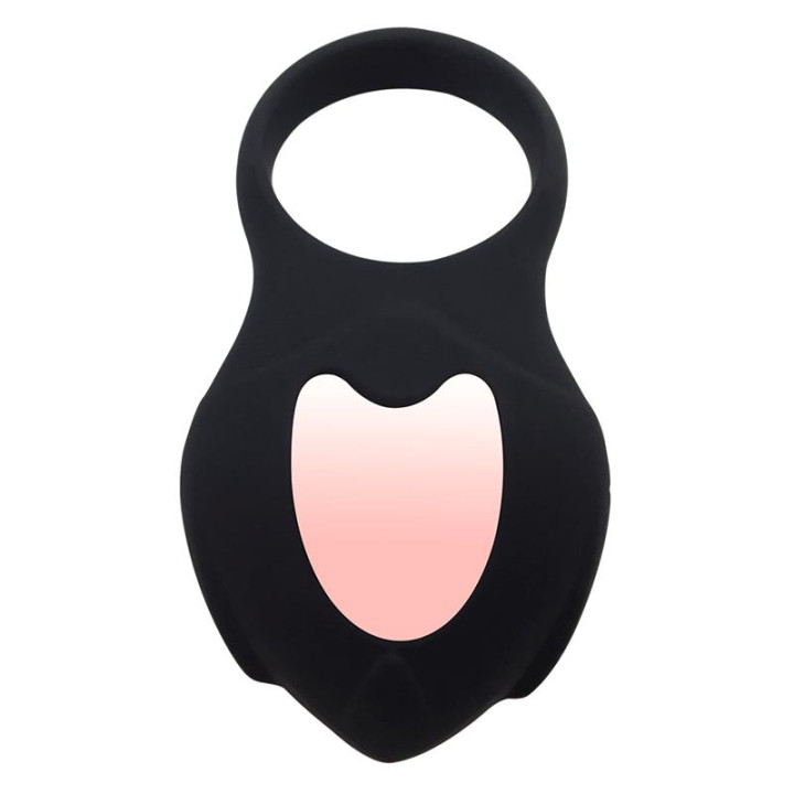 Darkblack Anillo Vibrador con LED Control Remoto USB Silicona de Intoyou | VibraZon