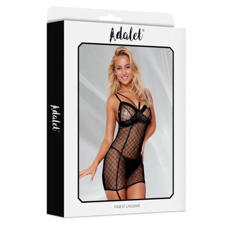 Eliza Babydoll con Liguero de Adalet Lingerie