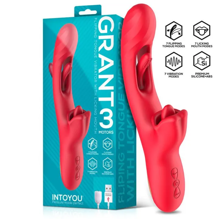 Grant Vibrador con Flipping y Lengua Licking 360º de Intoyou