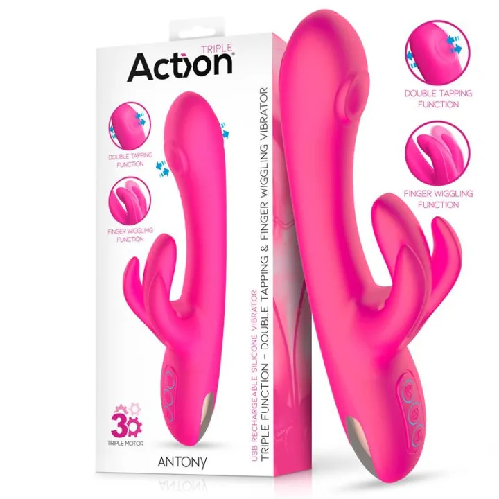 Antony Vibrador con Double Tapping y Función Finger de Action