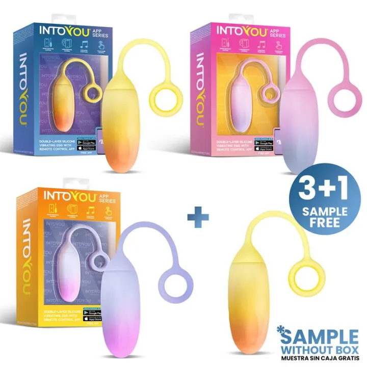 Pack Surtido 3 + Muestra Huevo con APP Silicona Doble Capa de Intoyou App Series