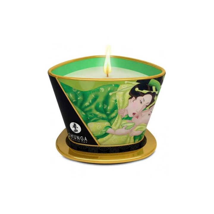 Shunga Vela de Masaje Verde Exótico | VibraZon