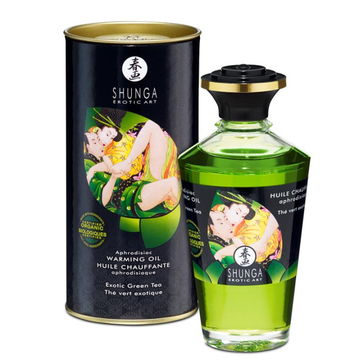 Shunga Aceite Afrodisíaco de Masaje Aroma Té Verde | VibraZon