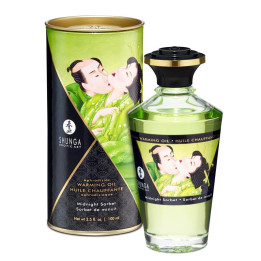 Shunga Aceite de Masaje Efecto Calor Aroma Sorbete de Medianoche | VibraZon