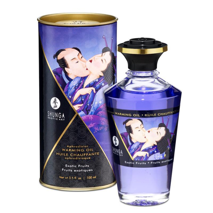 Shunga Aceite de Masaje Efecto Calor Aroma a Frutas Exóticas | VibraZon