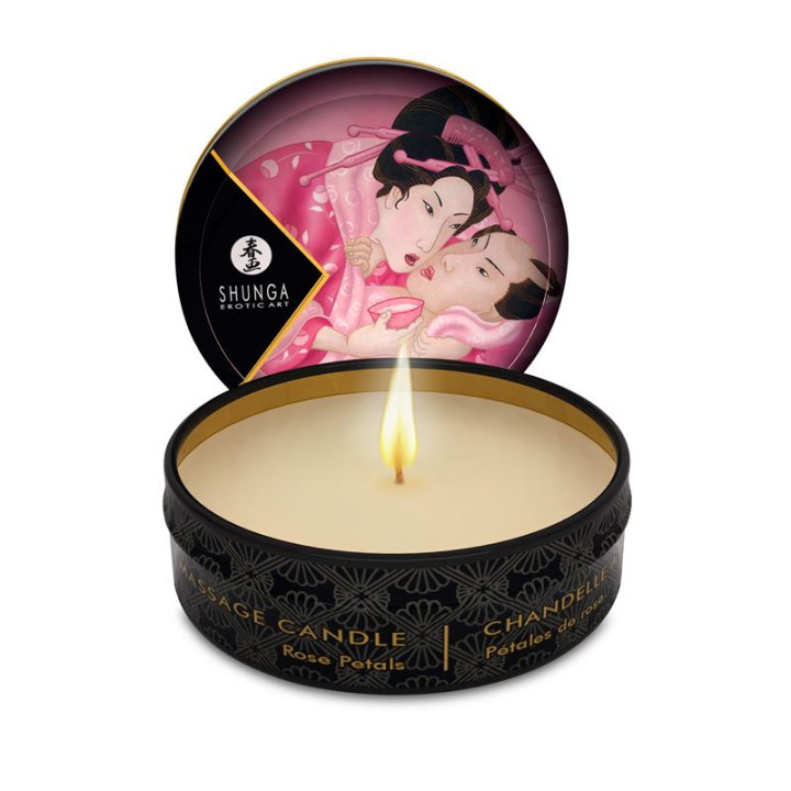 Shunga Mini Vela de Masaje Afrodisíaca Rosa | VibraZon