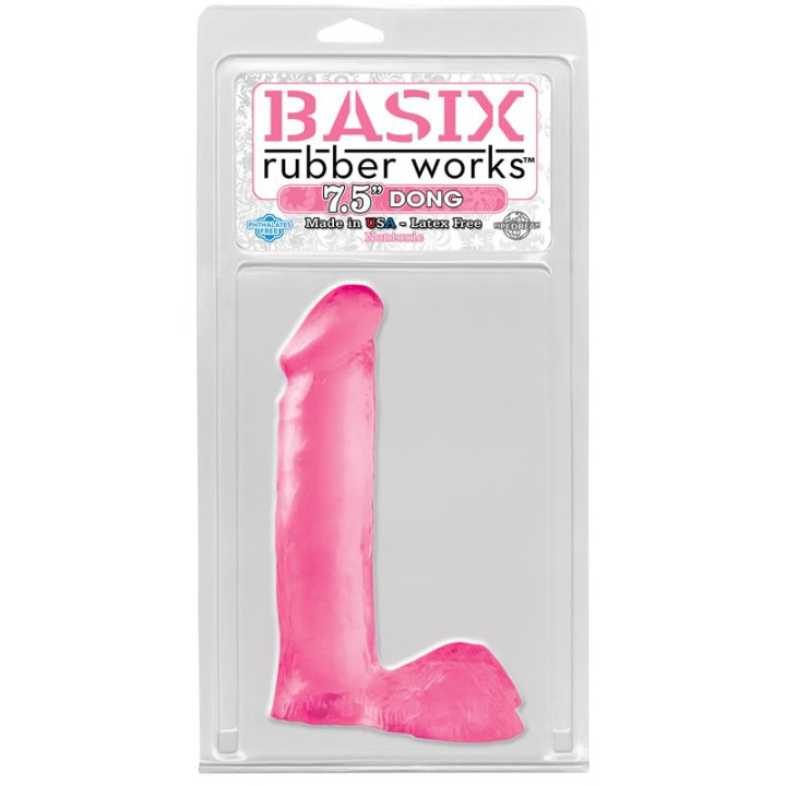 Dildo 19,05 cm Rosa de Basix Rubber Works | VibraZon