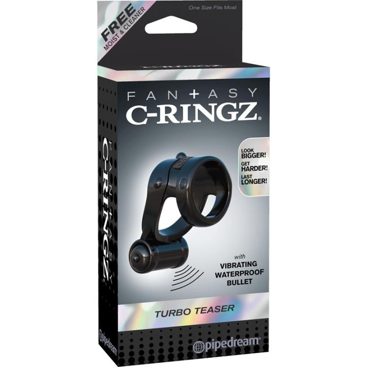 Fantasy C-Ringz Anillo Turbo Teazer Negro | VibraZon