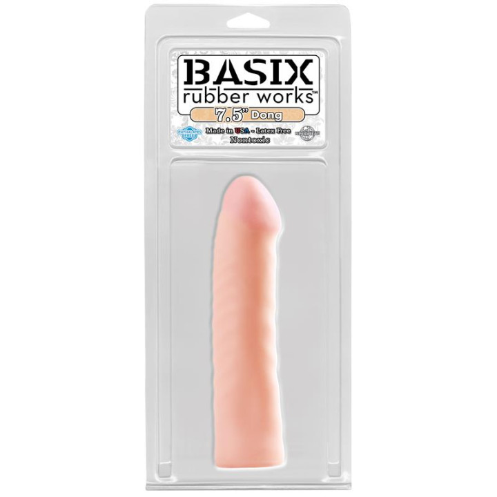 Dildo 19 cm Natural de Basix Rubber Works | VibraZon