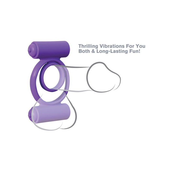 Fantasy C-Ringz Anillo Vibrador de Silicona Double Delight Púrpura | VibraZon