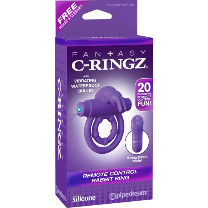 Fantasy C-Ringz Aro con Control Remoto Rabbit Púrpura