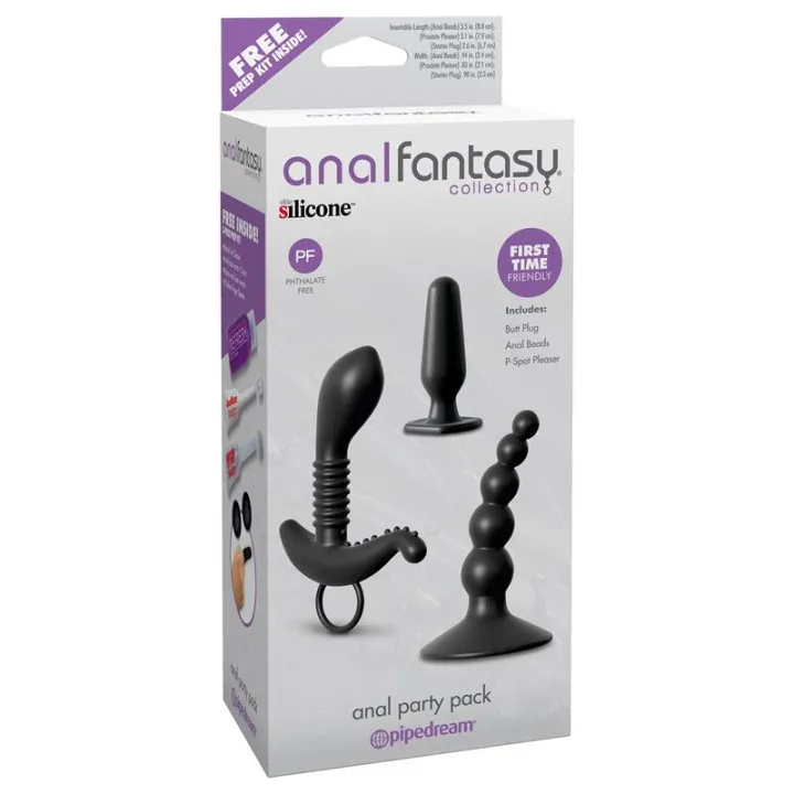 Set 3 pc Fiesta Anal Negro de Anal Fantasy Collect.