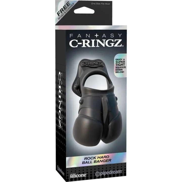 Fantasy C-Ringz Anillo con Protección de Testículos Color Negro