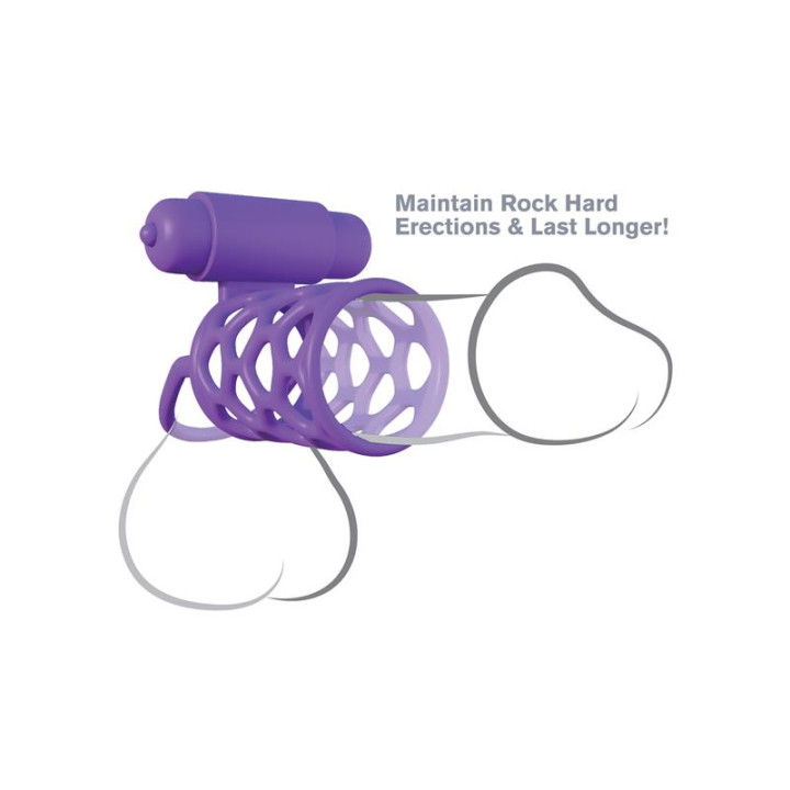 Fantasy C-Ringz Anillo Vibrador Jaula para Parejas Púrpura | VibraZon